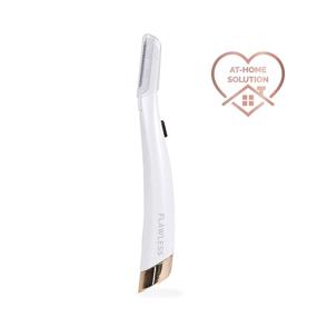 img 3 attached to 🌟 Flawless Dermaplane Glo Lighted Facial Exfoliator with 6 Replacement Heads - Non-Vibrating, White/Rose Gold