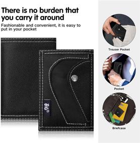 img 2 attached to 👜 Stylish and Functional: JEMINAL Canvas Trifold Wallet Pocket for Everyday Convenience