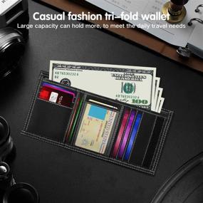 img 3 attached to 👜 Stylish and Functional: JEMINAL Canvas Trifold Wallet Pocket for Everyday Convenience