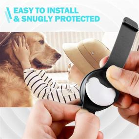 img 3 attached to EUEHIE Pet Collar Protective Case for AirTag - Anti-Scratch Secure Holder for Pet Leash - Lightweight Black Cover for AirTag