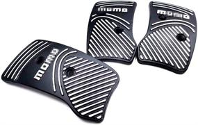 img 1 attached to 🚗 Black Aluminium Non-Slip Sport Pedal Brake Pad Covers for Manual Cars - Set of 3 (Black)