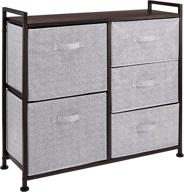 amazonbasics fabric 5 drawer storage organizer storage & home organization for closet organization systems logo
