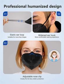 img 1 attached to 😷 Boncare KN95 Face Mask 30 PCs: Enhanced 5-Layer Black Mask for Men & Women - Breathable, Comfortable Design