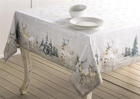 img 1 attached to 🎄 Maison Hermine Christmas Tablecloth: Optimal for Festive Celebrations