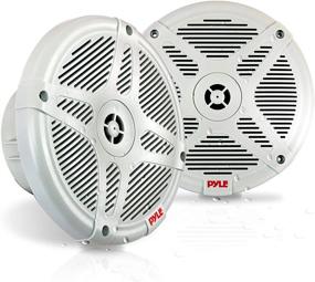 img 4 attached to 🔊 Waterproof 6.5-Inch Marine Speakers (Pair) - 2-Way Outdoor Audio Dual Stereo Sound System with 600W Power, Low Profile Design - Pyle PLMR652W (White)