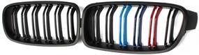 img 3 attached to 🚘 F30 Grille, Gloss M Color ABS Front Replacement Kidney Grill for BMW 3 Series F30 F31