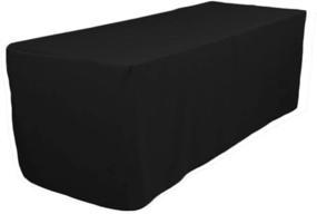 img 1 attached to High-quality Fitted Polyester Wedding Banquet Tablecloth: Stylish and Practical