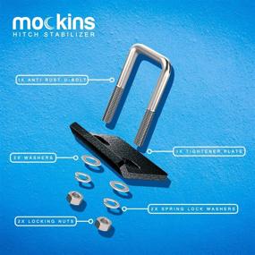 img 2 attached to 🚚 Mockins Hitch Mount Cargo Carrier Stabilizer with Rust-Free Heavy Duty Steel Construction and Anti-Rattle Tightening for 2" Hitches