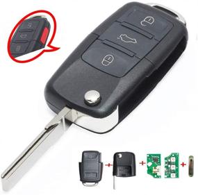 img 3 attached to 🔑 Beefunny 1K0 959 753H Complete Remote Key for Volkswagen - 315MHz ID48 Chip - 3+1 Button Replacement