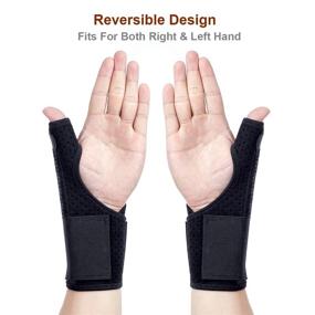 img 2 attached to 🖐️ Ultrafun Trigger Finger Splint Brace: Effective Support for Wrist and Thumb Fractures, Carpal Tunnel, Arthritis, Tendonitis - Pain Relief Brace Sleeves (Black)