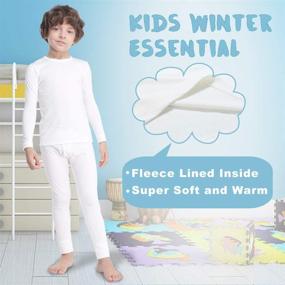 img 1 attached to 🔥 Warm and Cozy: MANCYFIT Boys' Fleece Lined Thermal Tops for All-Day Comfort