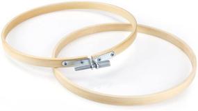 img 3 attached to Bulk Bamboo Circle Cross Stitch Hoop Set – Caydo 🎋 12 Pieces 6 Inch Embroidery Hoops for Round Ring Embroidery Projects