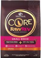 🐶 wellness core rawrev small breed adult dog food - deboned turkey & turkey meal kibble with freeze dried turkey, grain-free and high protein formula, natural and healthy, made in usa logo