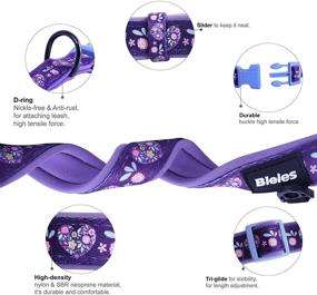 img 3 attached to Stylish Purple-Heart Dog Collar with Removable Pink Flower for Small, Medium & Large Dogs ─ Soft, Thick, and Comfortable BLEIES Collar (L)