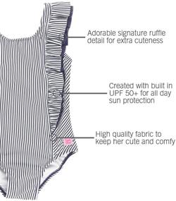 img 1 attached to 👙 RuffleButts Baby/Toddler Girls Ruffle Strap One Piece Swimsuit: Ultimate UPF 50+ Sun Protection!