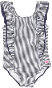 img 4 attached to 👙 RuffleButts Baby/Toddler Girls Ruffle Strap One Piece Swimsuit: Ultimate UPF 50+ Sun Protection!