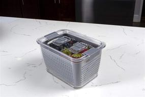 img 2 attached to 🗑️ Kitchen Spaces Colander Bin: Medium-Size Gray Organizer for Effortless Kitchen Space Management