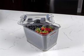 img 1 attached to 🗑️ Kitchen Spaces Colander Bin: Medium-Size Gray Organizer for Effortless Kitchen Space Management