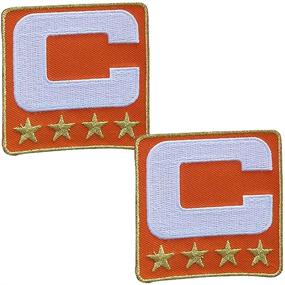 img 3 attached to 👕 Pair of Captain C Patch Iron-Ons for Football, Baseball, Soccer, Hockey, Lacrosse, Basketball Jerseys