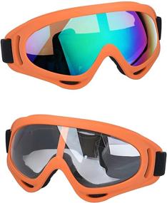 img 4 attached to LJDJ 2-Pack Off-Road Dirt Bike Goggles for ATV, Motorcycle, and Youth/Adult Riding