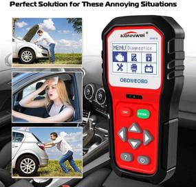 img 1 attached to KONNWEI KW818 OBD2 Scanner: Large Screen Universal Car Diagnostic Scan Tool with Battery Test Function for All 1996 and Newer OBDII Protocol Cars