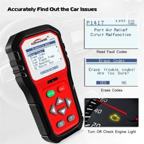 img 2 attached to KONNWEI KW818 OBD2 Scanner: Large Screen Universal Car Diagnostic Scan Tool with Battery Test Function for All 1996 and Newer OBDII Protocol Cars