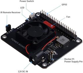 img 3 attached to GeeekPi Raspberry Pi DockerPi Power Board: Универсальный источник питания с автоматическим вентилятором охлаждения, безопасным выключением и поддержкой расширения для Raspberry Pi 4 Model B, 3B+, 2B/3B.