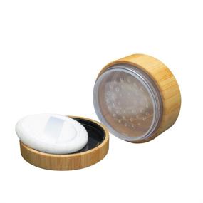 img 3 attached to Nature's Beauty: Eco-Friendly Bamboo Cosmetic Makeup Container