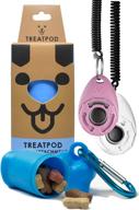 treatpod portable leash treat holder and training clickers bundle - clickers with wrist straps and container for effective training logo