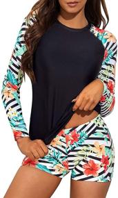 img 4 attached to 👙 Stylish Daci Sleeve Swimsuits: Bright Women's Clothing and Cover Ups for Swimsuits
