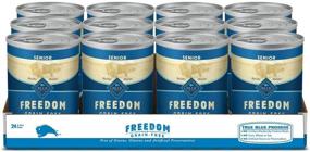 img 4 attached to 🐶 Blue Buffalo Freedom Grain Free Natural Senior Wet Dog Food - Chicken, 12.5oz cans (Pack of 12)