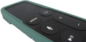 img 1 attached to 📺 Improved Midnight Green Silicone Case Cover for Apple TV 4K 5th / 4th Gen Remote, Enhanced Anti Slip Rubber Protective Skin Soft Bumper for Apple TV Siri Remote Controller