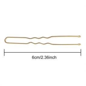 img 1 attached to 📌 ScivoKaval U Shaped Hair Pins: 120 Pcs Professional U Pins for Women Girls Hairdressing Salon with Clear Storage Box | Golden Champagne Blonde Gold | 6 cm (2.36 inches)