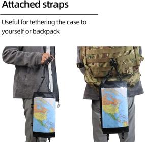 img 1 attached to 🌊 Waterproof Military Map Case: KOSIBATE Hiking Pouch with Clear Window & Lanyard