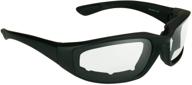 bikershades motorcycle bifocal safety glasses +1.50 with z87 clear night riding lens for enhanced vision and protection logo