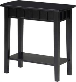 img 4 attached to 🖤 Black Convenience Concepts Dennis End Table for Enhanced Convenience and Style