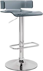 img 1 attached to 🪑 ACME Furniture Rania Adjustable Swivel Stool, Gray & Chrome