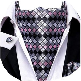 img 4 attached to 🧣 Dubulle Burgundy Handkerchief Jacquard Cravat: Men's Accessories, Ties, Cummerbunds & Pocket Squares