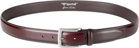 img 3 attached to Sportoli Genuine Leather Classic Stitched Men's Accessories and Belts