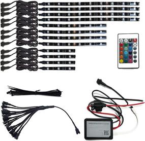 img 1 attached to 🚗 12PC RGB Car Motorcycle LED Light Kits - Waterproof Neon Accent Ground Effect LED Underglow Lighting Strips with APP Wireless and IR Remote Control - Ideal for Motorcycle, Scooter, Golf Cart, ATV, SUV, Car
