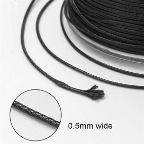 img 2 attached to JEWELEADER 185 Yards Waxed Cord Polyester - Black| Perfect for Jewelry Making, Macrame Crafting, Bracelets, and Leather DIY Projects