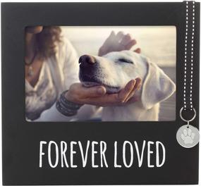 img 4 attached to 🐾 Pearhead Pet Forever Loved Collar Tag Memorial Keepsake Picture Frame, Black - 7.25x6.75x0.5 Inches (1 Pack)