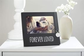 img 2 attached to 🐾 Pearhead Pet Forever Loved Collar Tag Memorial Keepsake Picture Frame, Black - 7.25x6.75x0.5 Inches (1 Pack)