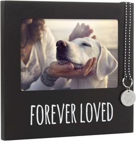 img 3 attached to 🐾 Pearhead Pet Forever Loved Collar Tag Memorial Keepsake Picture Frame, Black - 7.25x6.75x0.5 Inches (1 Pack)