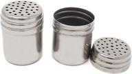 honbay 2pcs 5 oz stainless steel dredge salt sugar spice pepper shaker seasoning cans: convenient kitchen seasoning shakers for salt, sugar, spice, and pepper logo