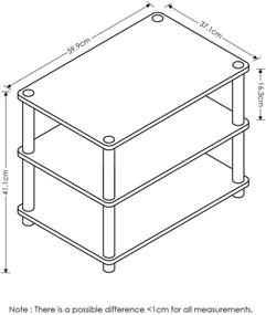 img 1 attached to 📺 FURINNO Turn-N-Tube Easy Assembly 3-Tier Corner TV Stand, Stylish Blackwood Finish, Space-Saving Design