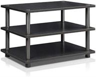 📺 furinno turn-n-tube easy assembly 3-tier corner tv stand, stylish blackwood finish, space-saving design логотип