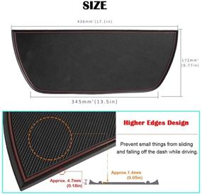 img 2 attached to 🚗 Auovo Dashboard Mat Cover for Ram 1500 2500 3500 - Enhance Pickup Interior with Canyon Brown Trim