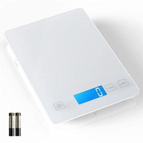 img 4 attached to Nicewell Food Scale: Accurate 22lb Digital Kitchen White Scale for Precision Cooking and Baking - Grams and Ounces, 1g/0.1oz Graduation, Tempered Glass