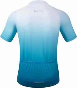 img 3 attached to 🚴 Stylish Gradient Color Series: ROTTO Cycling Jersey Mens Bike Shirt, Short Sleeve